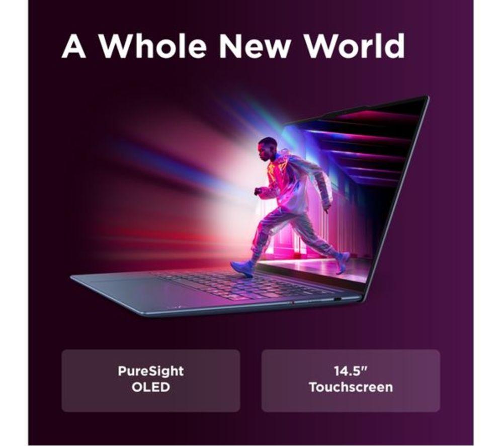 LENOVO Yoga Slim 7 14.5" Refurbished Laptop, Copilot+ PC - Snapdragon X Plus, 1 TB SSD, Cosmic Blue (Very Good Condition) image number 13 of 14