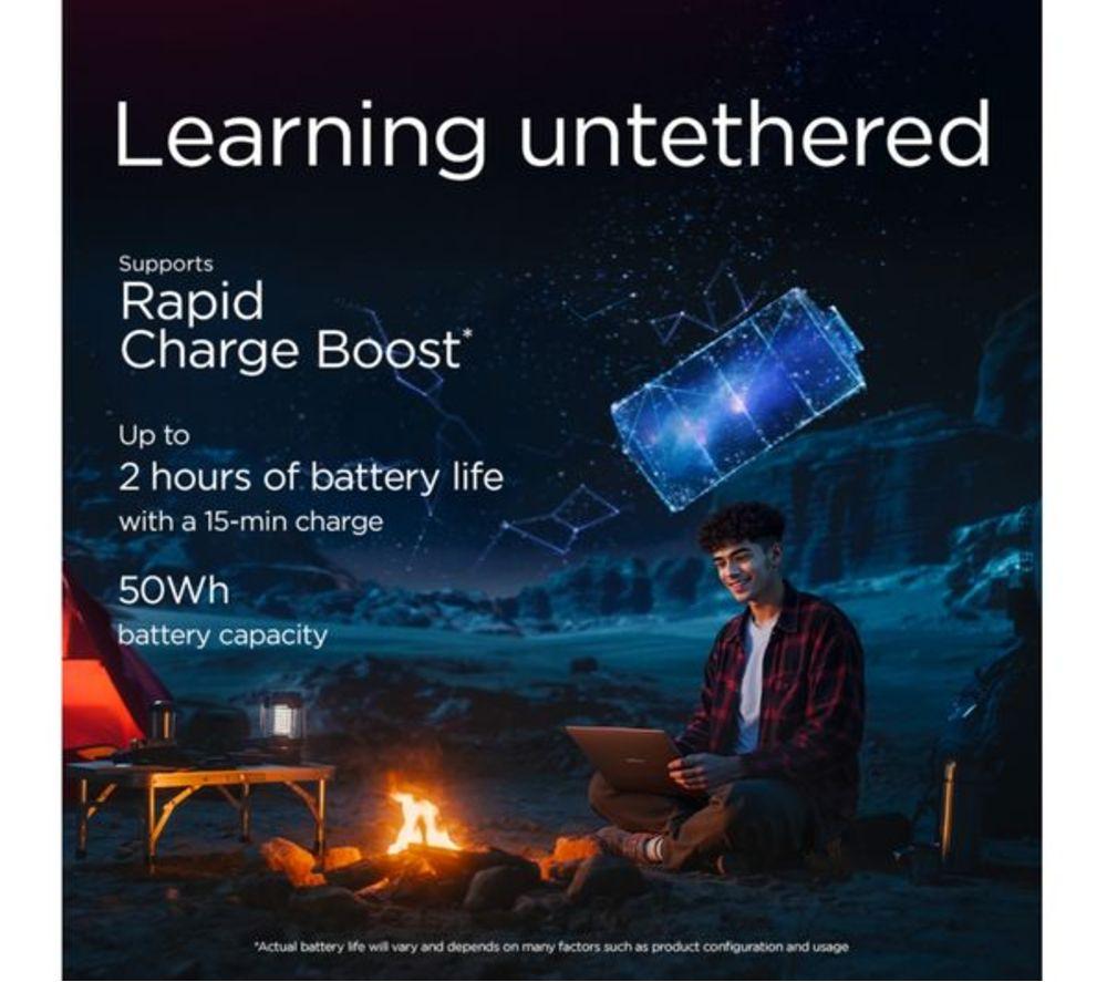 LENOVO IdeaPad Slim 3 15.3" Refurbished Laptop, Copilot+ PC - Snapdragon X, 256 GB SSD, Luna Grey (Very Good Condition) image number 9 of 13