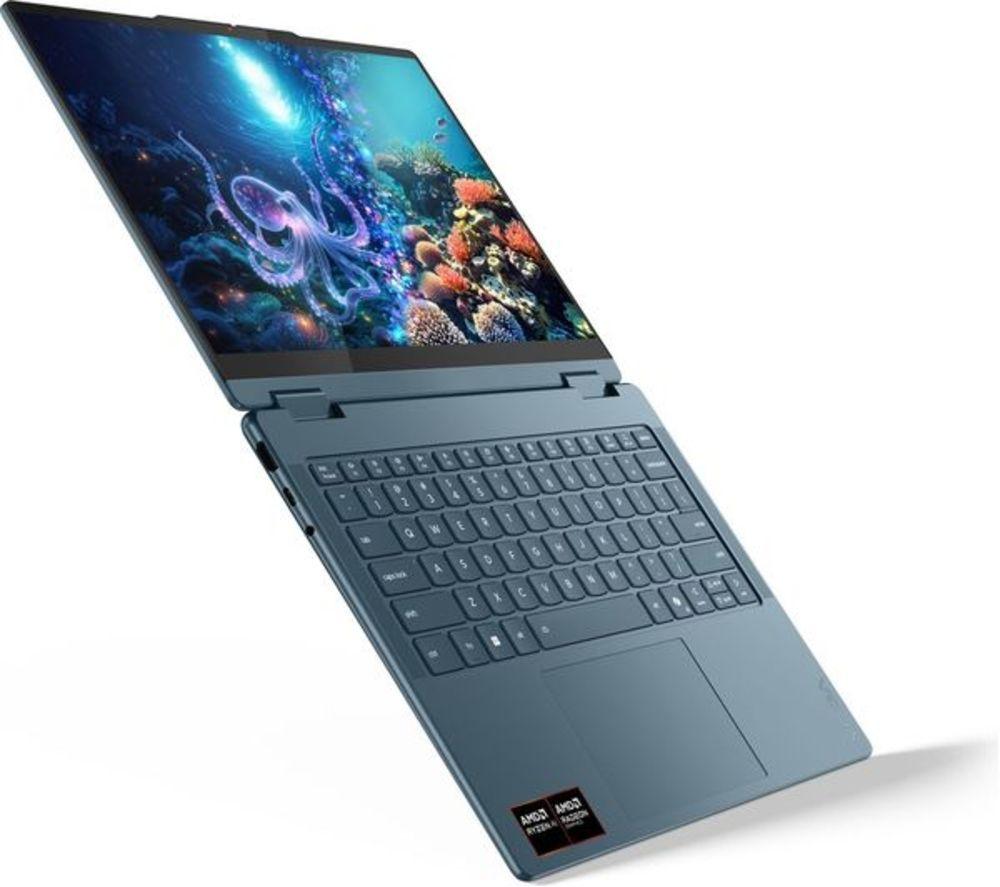 LENOVO Yoga 7 14" 2 in 1 Refurbished Laptop, CoPilot+ PC - AMD Ryzen AI 7, 1 TB SSD, Tidal Teal (Very Good Condition) image number 4 of 13