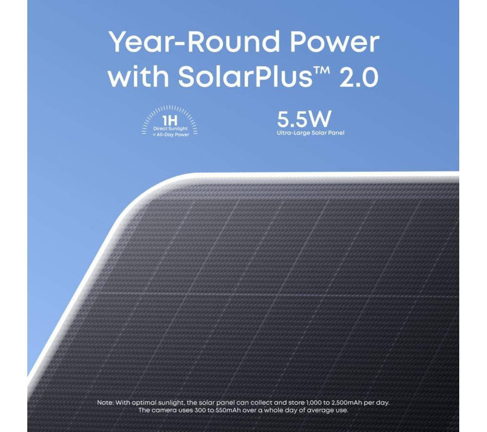 EUFY S4 4K Ultra HD WiFi Bullet-PTZ Security Camera with Solar Panel - 32 GB image number 7 of 9