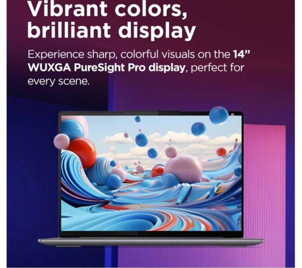 LENOVO Yoga Slim 7 14" Refurbished Laptop - Intel&reg; Core&trade; Ultra 5, 512 GB SSD, Grey (Very Good Condition) image number 2 of 5