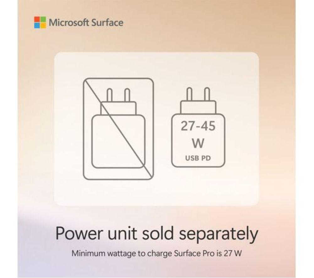 MICROSOFT 12" Refurbished Surface Pro, Copilot+ PC with keyboard - Snapdragon X Plus, 256 GB SSD, Platinum (Very Good Condition) image number 6 of 12