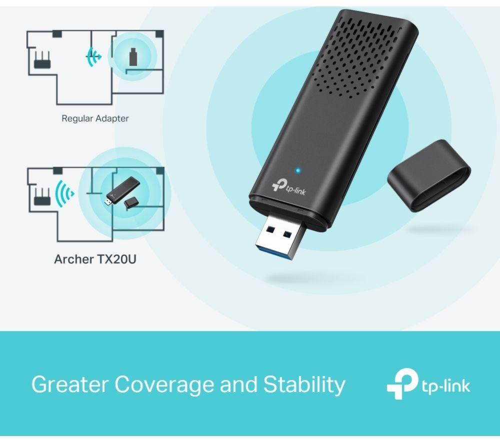 TP-LINK Archer TX20U USB Wireless Adapter - AX 1800, Dual-band image number 4 of 5