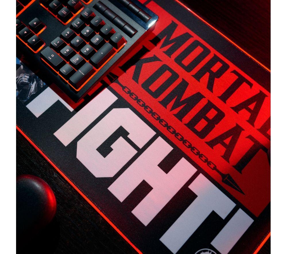 NUMSKULL Mortal Kombat Qi Wireless Charging Gaming Mouse Mat - Black & Red image number 4 of 7