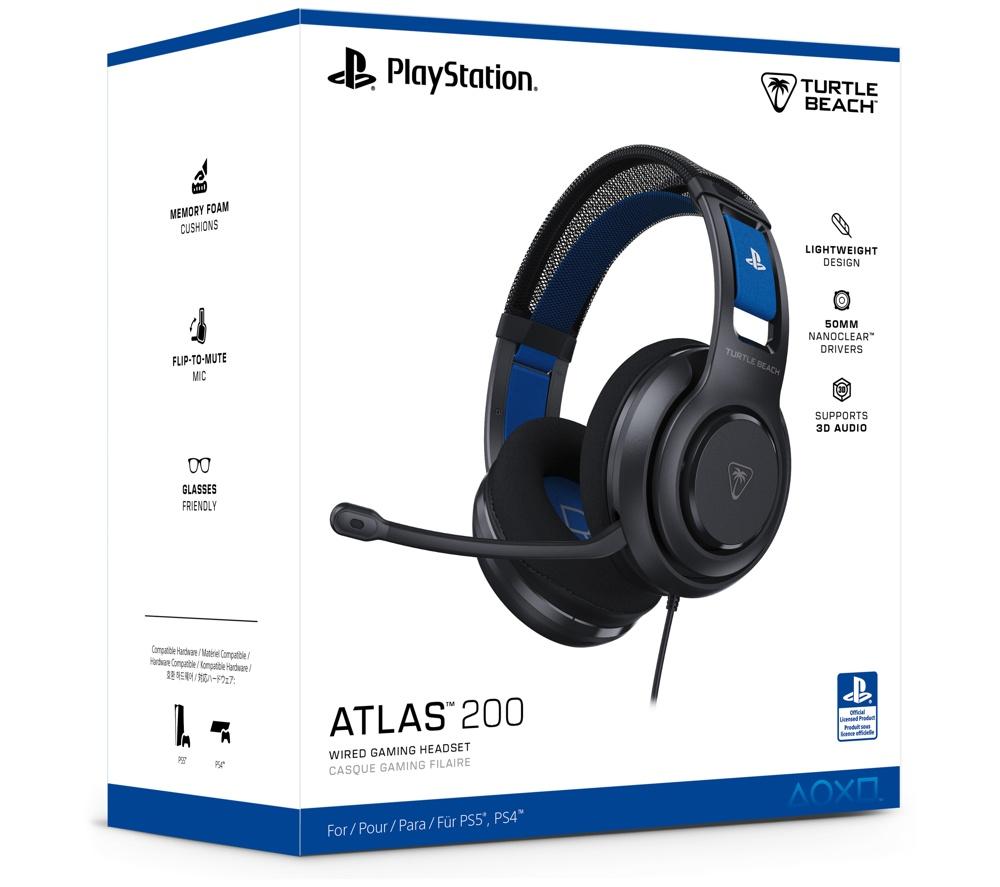 TURTLE BEACH Atlas 200 Gaming Headset for PS5 & PS4 - Black image number 2 of 18