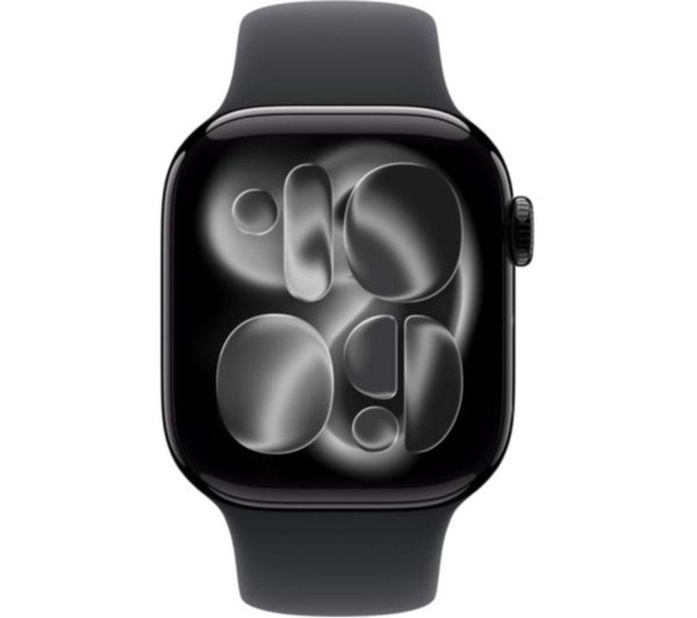 APPLE Refurbished Watch Series 11 - 42 mm Jet Black Aluminium Case with Black Sport Band, S/M (Excellent Condition) image number 2 of 9