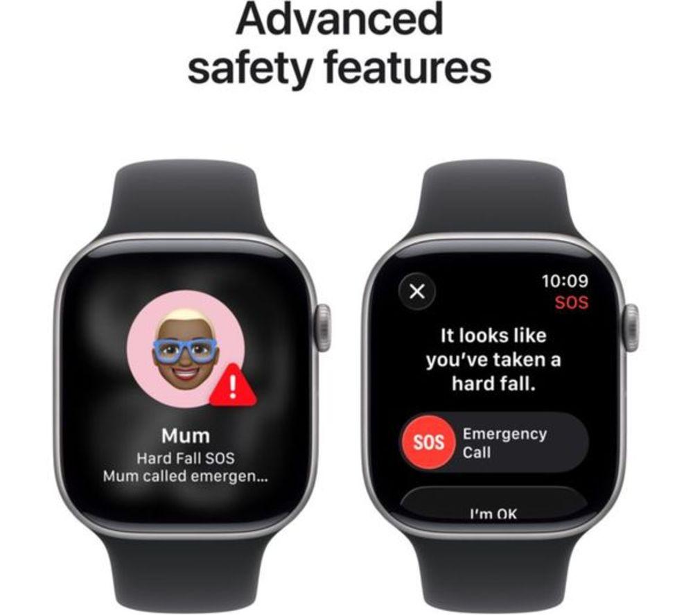 APPLE Refurbished Watch Series 11 Cellular - 46 mm Space Grey Aluminium Case with Black Sport Band - M/L (Excellent Condition) image number 6 of 7