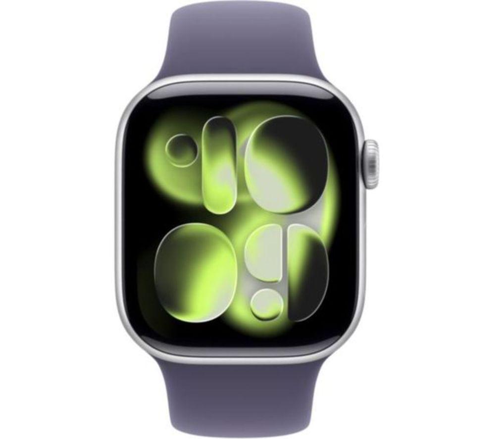 APPLE Refurbished Watch Series 11 - 42 mm Silver Aluminium Case with Purple Fog Sport Band, M/L (Very Good Condition) image number 2 of 8