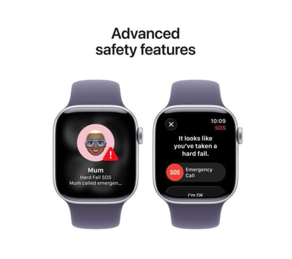 APPLE Refurbished Watch Series 11 - 42 mm Silver Aluminium Case with Purple Fog Sport Band, M/L (Very Good Condition) image number 5 of 8