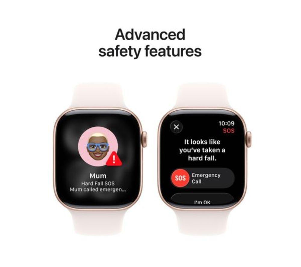 APPLE Refurbished Watch Series 11 - 46 mm Rose Gold Aluminium Case with Light Blush Sport Band, S/M (Excellent Condition) image number 6 of 10