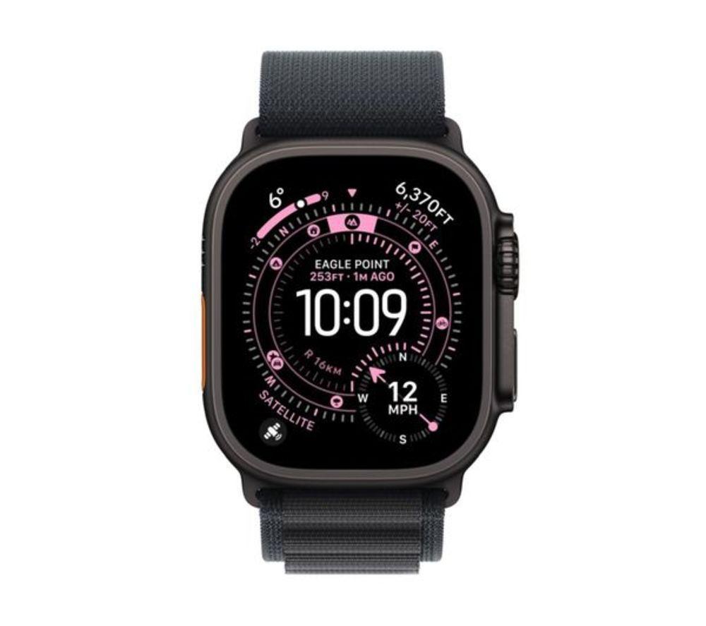 APPLE Refurbished Watch Ultra 3 Cellular - 49 mm Black Titanium Case with Black Alpine Loop, Medium (Excellent Condition) image number 2 of 6
