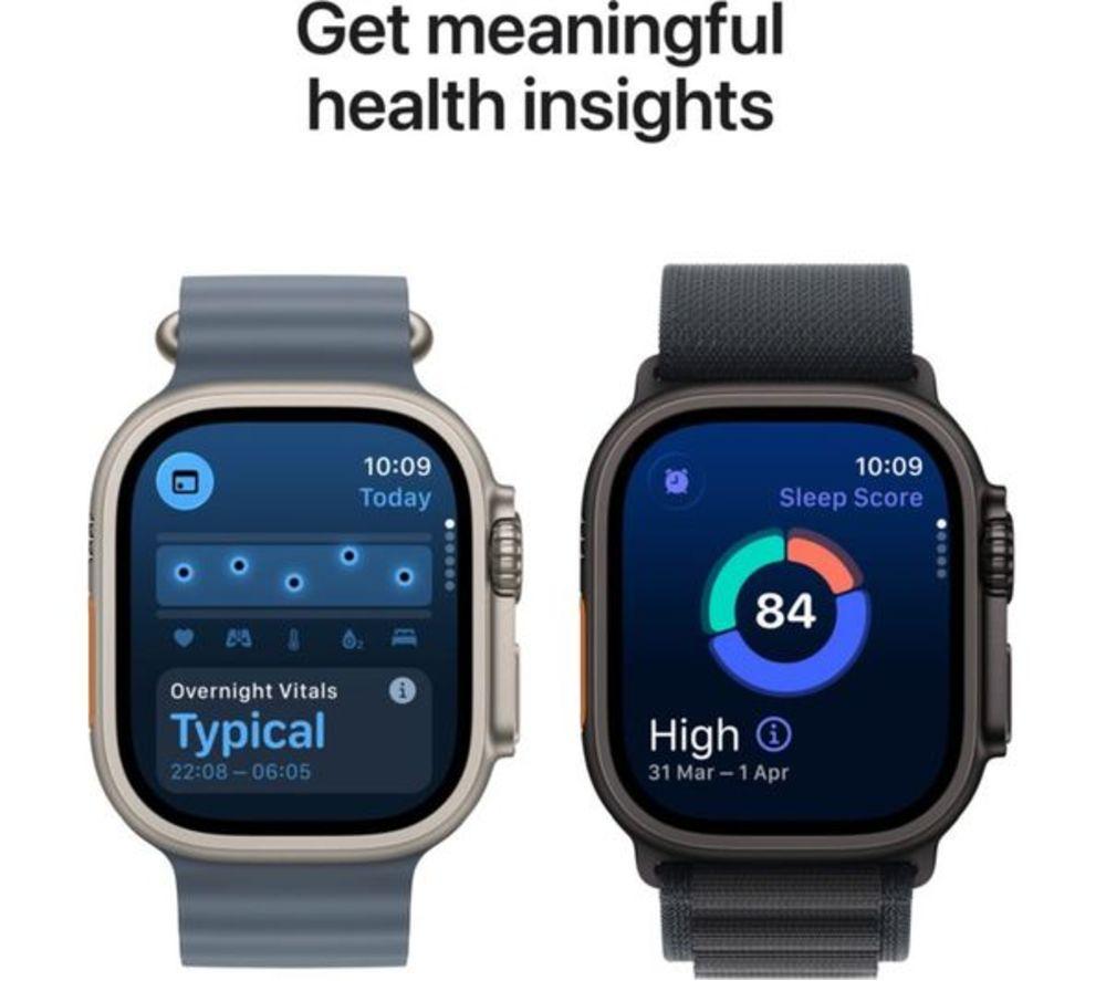 APPLE Refurbished Watch Ultra 3 Cellular - 49 mm Black Titanium Case with Black Trail Loop, M/L (Excellent Condition) image number 3 of 8