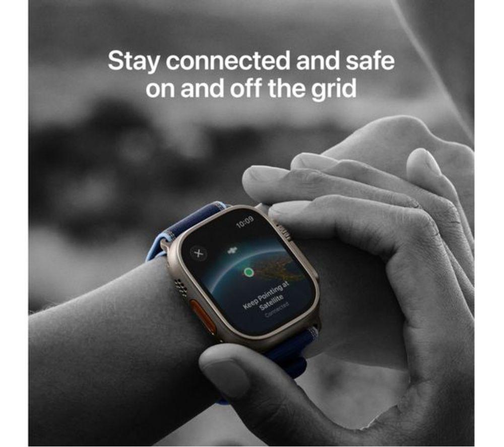APPLE Refurbished Watch Ultra 3 Cellular - 49 mm Black Titanium Case with Black Trail Loop, M/L (Excellent Condition) image number 6 of 8