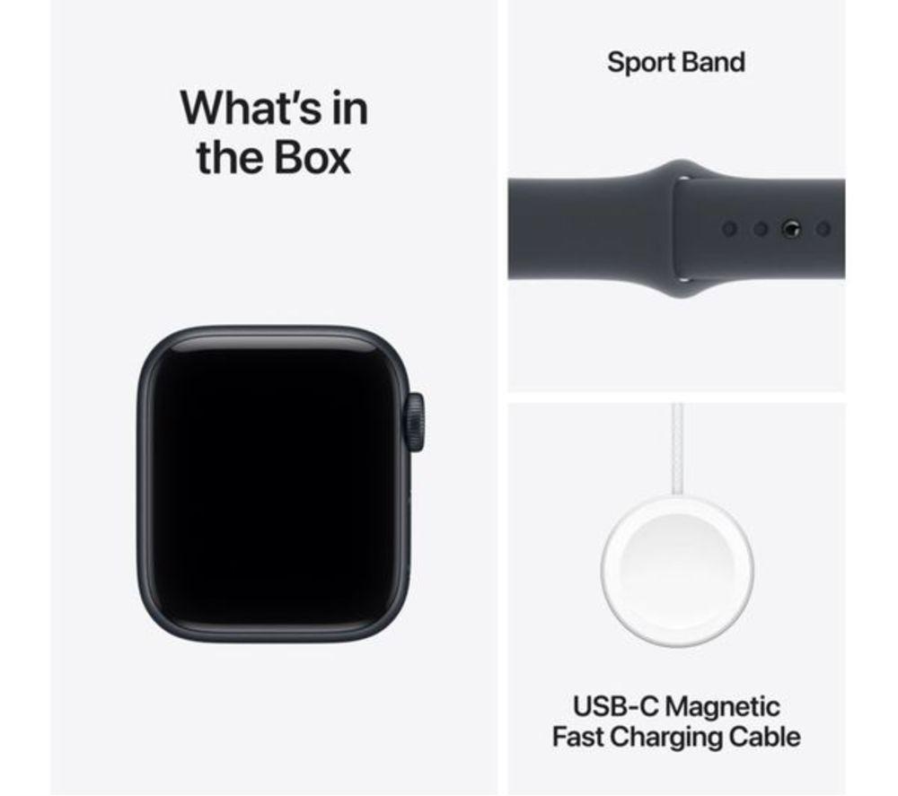 APPLE Refurbished Watch SE 3 - 40 mm Midnight Aluminium Case with Midnight Sport Band, S/M (Excellent Condition) image number 6 of 6