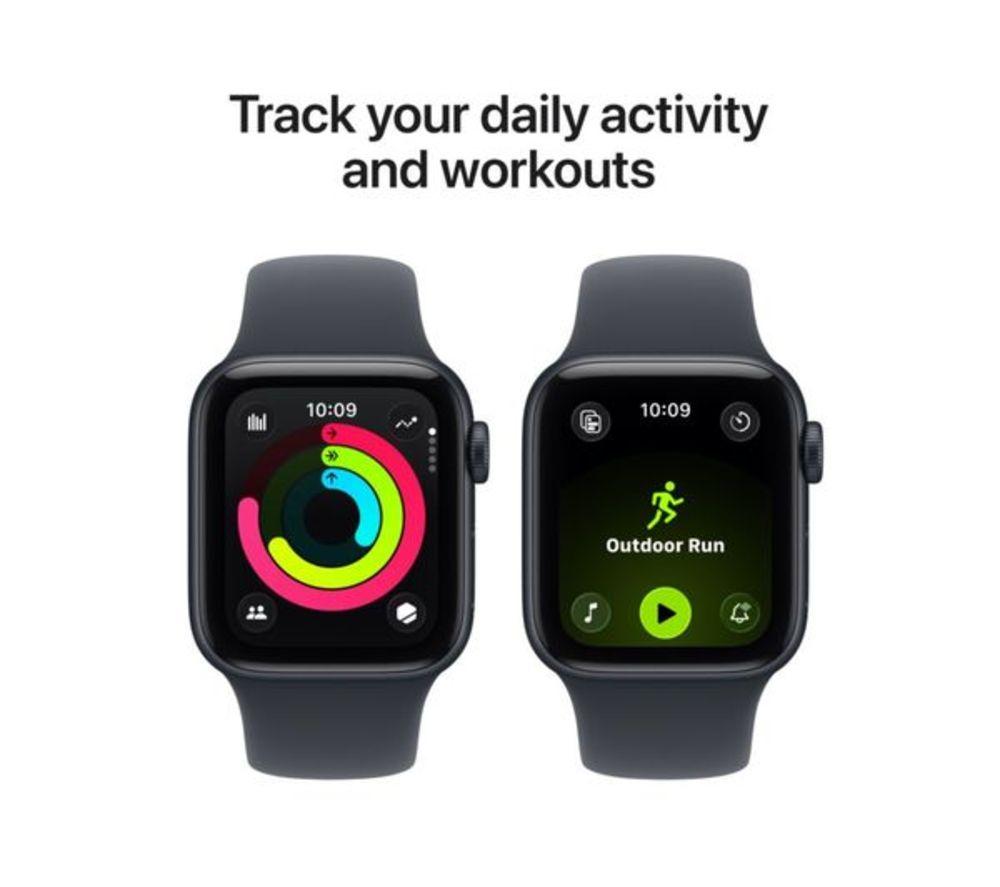 APPLE Refurbished Watch SE 3 - 40 mm Midnight Aluminium Case with Midnight Sport Band, M/L (Very Good Condition) image number 6 of 10