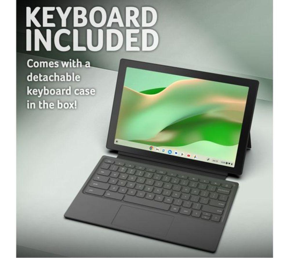 ACER 311 11" Refurbished Chromebook Tab - MediaTek Kompanio 520, 128 GB eMMC, Silver (Very Good Condition) image number 3 of 9