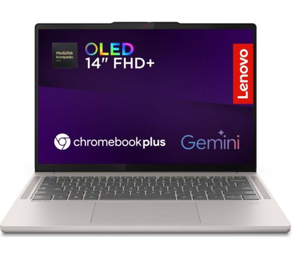 Lenovo Refurbished Chromebook Plus 14" - Mediatek Kompanio Ultra 910, 256 Gb Ufs, Grey (Excellent Condition), Silver/Grey