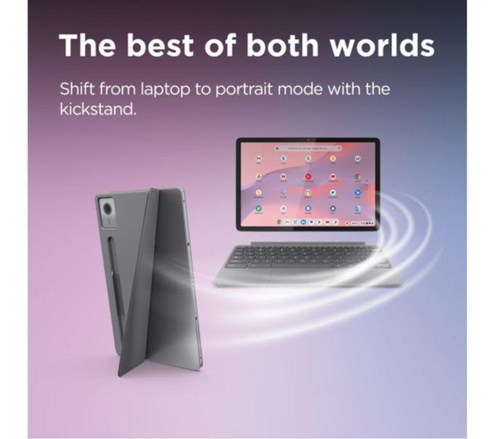 LENOVO Refurbished Chromebook Plus 14" - MediaTek Kompanio Ultra 910, 256 GB UFS, Grey (Very Good Condition) image number 12 of 27