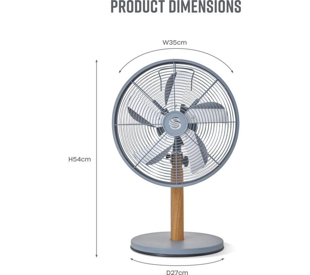 SWAN Nordic SFA16920GRYN 12&rdquo; Desk Fan - Grey image number 6 of 9