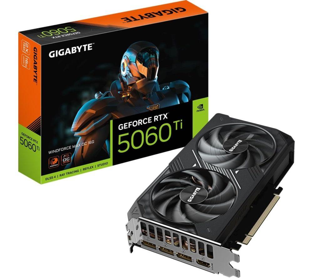 GIGABYTE GeForce RTX 5060 Ti 16 GB WINDFORCE MAX OC Graphics Card image number 2 of 6