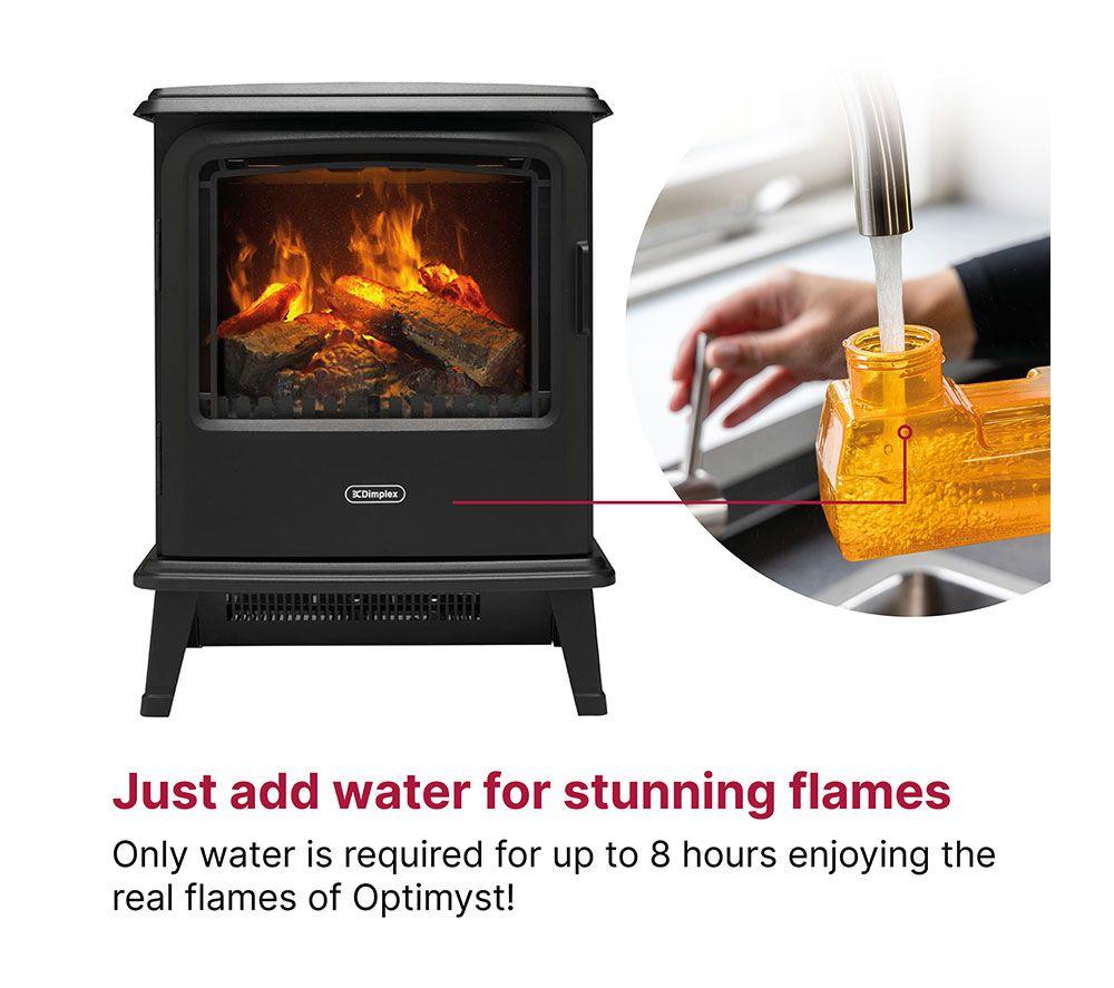 DIMPLEX Evandale EVN20 Optimyst Electric Stove Fireplace - Matte Black image number 3 of 11