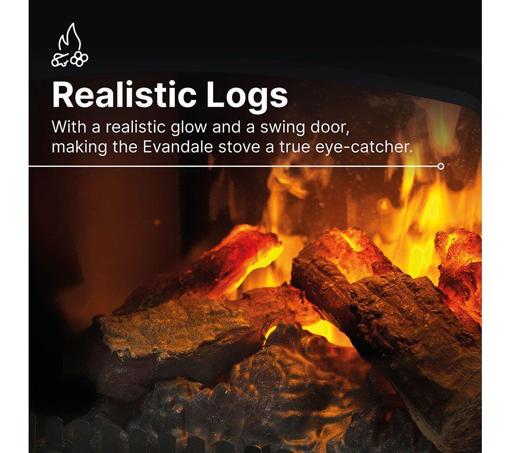 DIMPLEX Evandale EVN20 Optimyst Electric Stove Fireplace - Matte Black image number 6 of 11