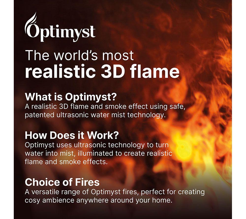 DIMPLEX Evandale EVN20 Optimyst Electric Stove Fireplace - Matte Black image number 9 of 11
