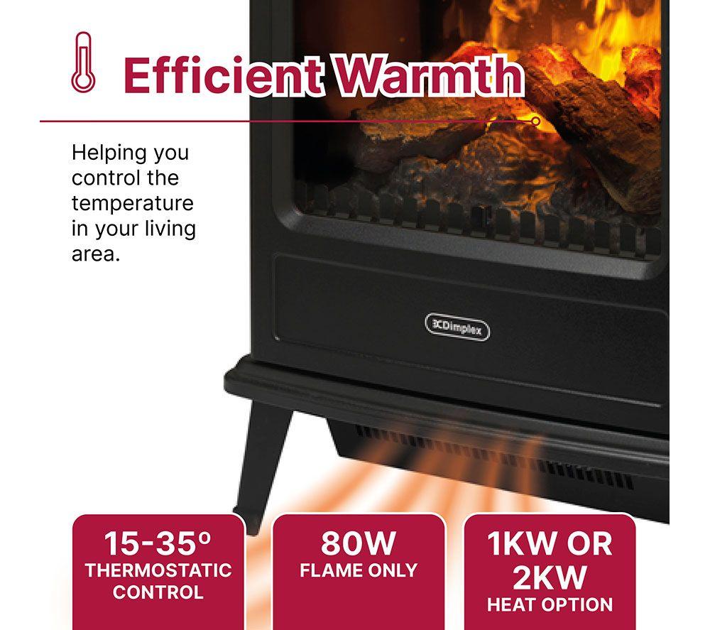 DIMPLEX Evandale EVN20 Optimyst Electric Stove Fireplace - Matte Black image number 10 of 11