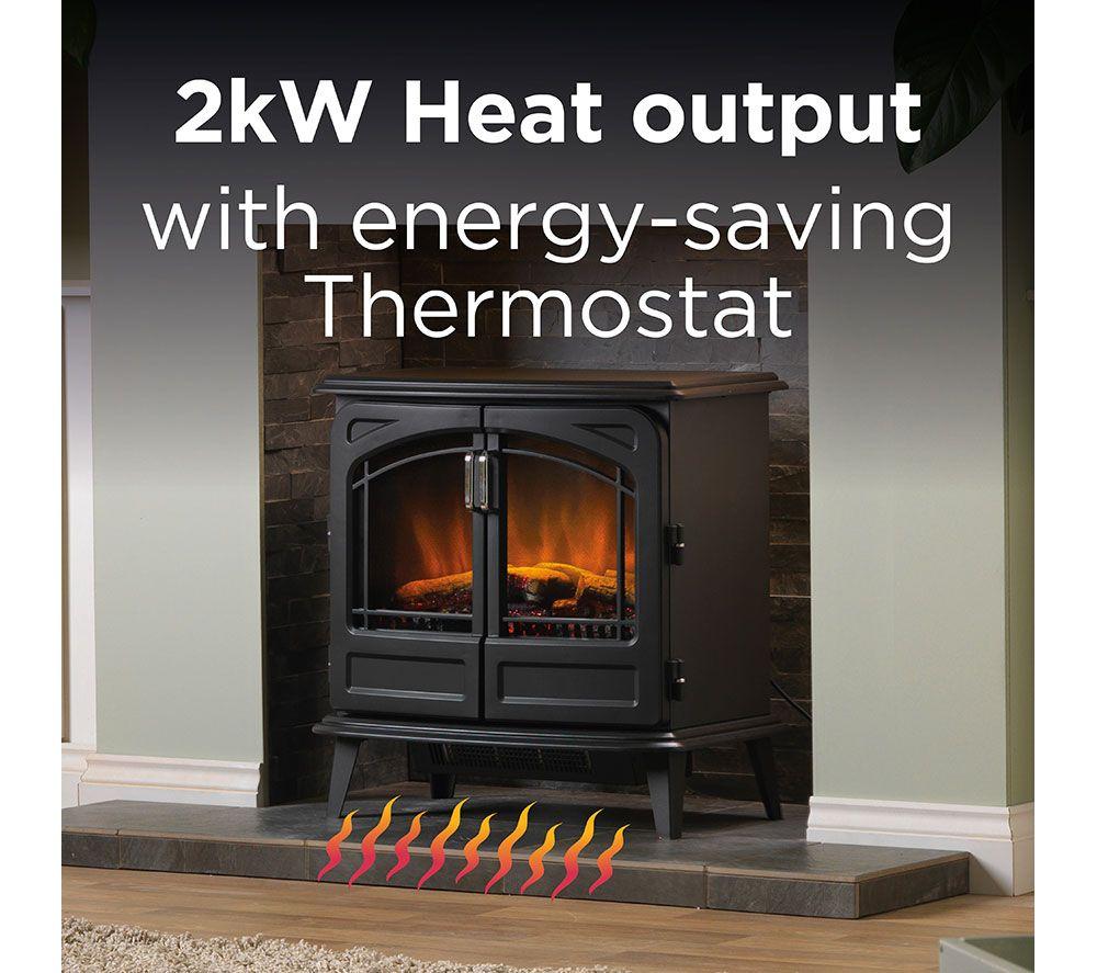 DIMPLEX Cassia RTOFSTV20 Optiflame Electric Stove Fireplace - Matte Black image number 10 of 10