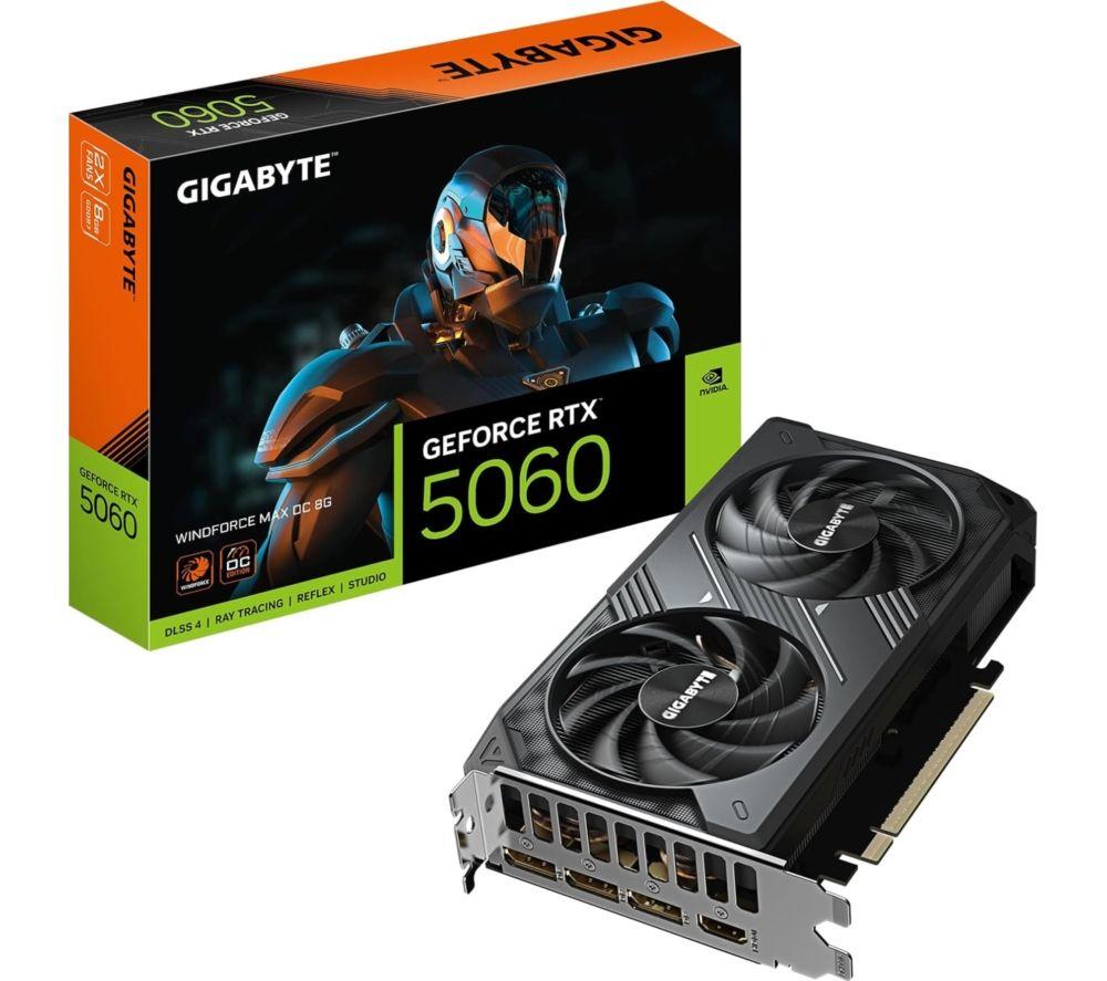 GIGABYTE GeForce RTX 5060 8 GB WINDFORCE MAX OC Graphics Card image number 7 of 7