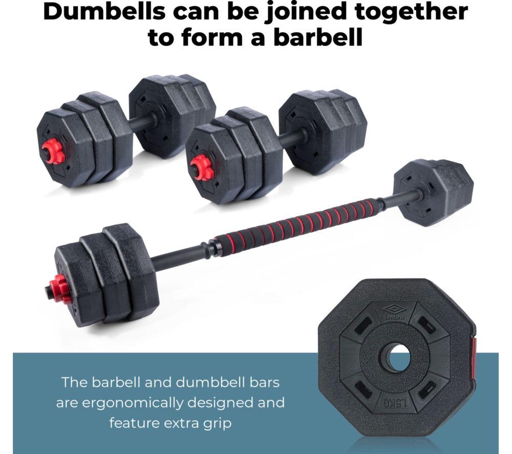 UMBRO 19-Piece Dumbbell Set - Black image number 4 of 5