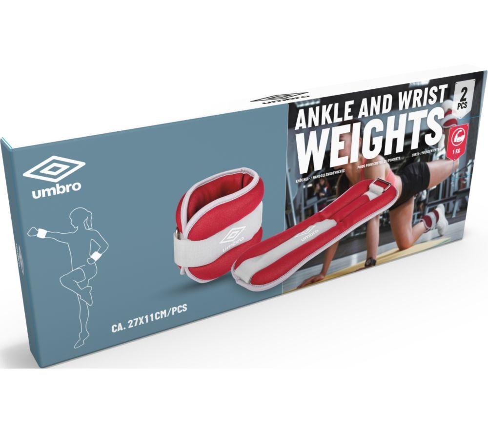 UMBRO Ankle Wrist Weight - 1 Pair, Red & White image number 3 of 4