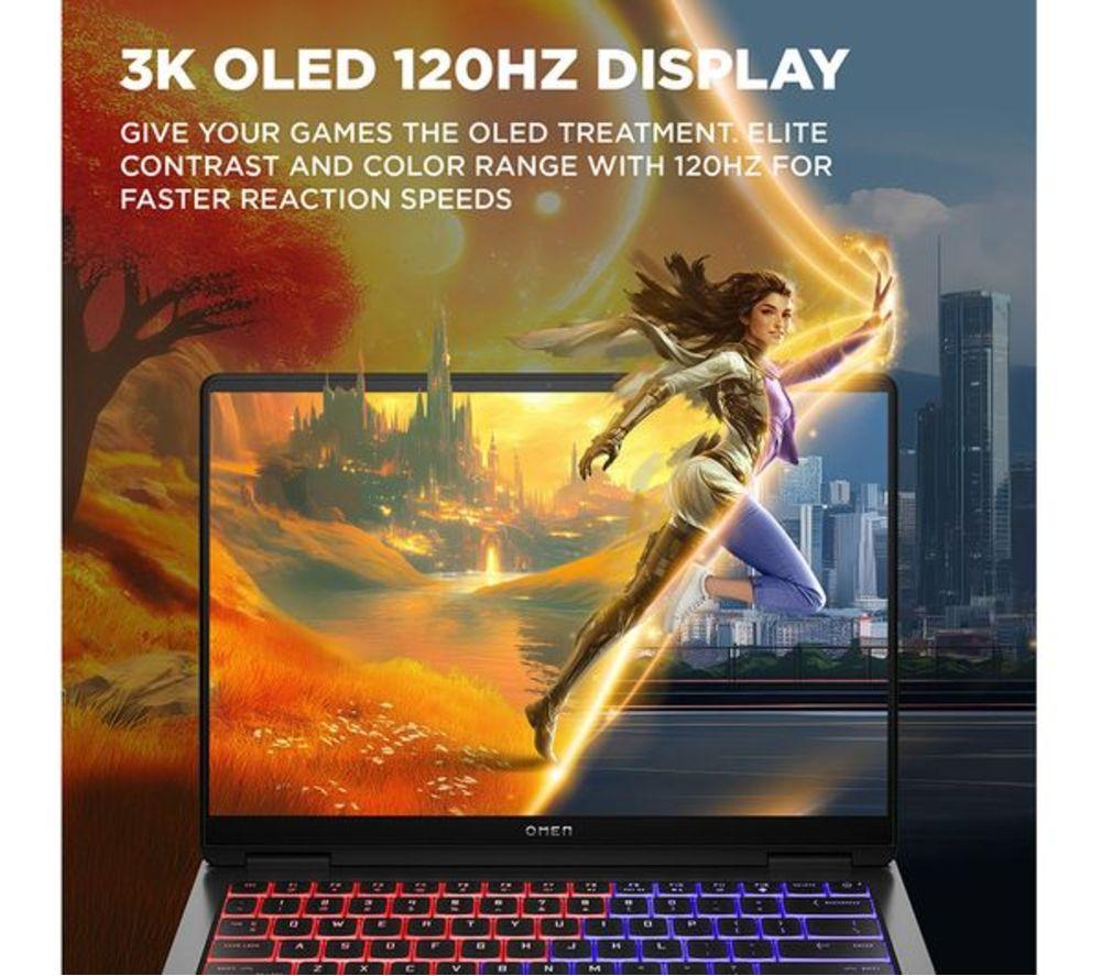 HP OMEN Transcend 14-fb1505na 14" Refurbished Gaming Laptop - Intel&reg; Core&trade; Ultra 7, RTX 5060, 1 TB SSD (Excellent Condition) image number 4 of 7