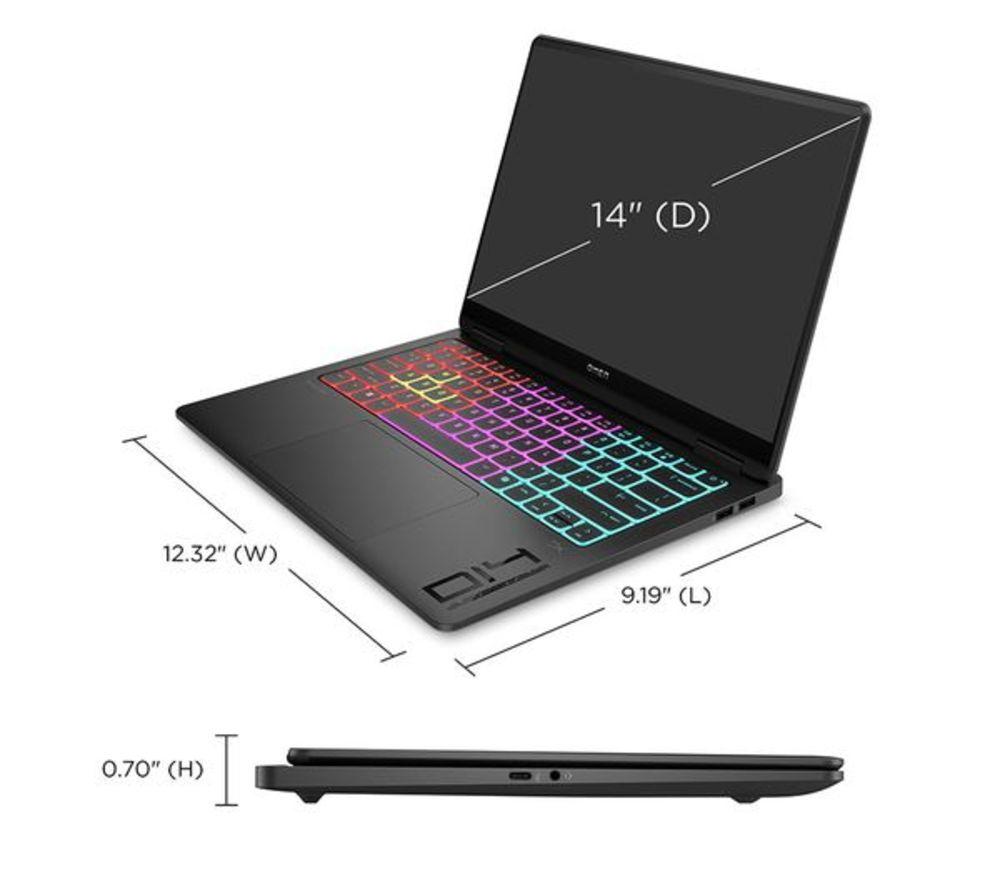 HP OMEN Transcend 14-fb1509na 14" Refurbished Gaming Laptop - Intel&reg; Core&trade; Ultra 9, RTX 5070, 1 TB SSD (Excellent Condition) image number 13 of 24