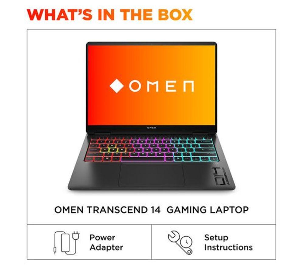 HP OMEN Transcend 14-fb1509na 14" Refurbished Gaming Laptop - Intel&reg; Core&trade; Ultra 9, RTX 5070, 1 TB SSD (Excellent Condition) image number 14 of 24