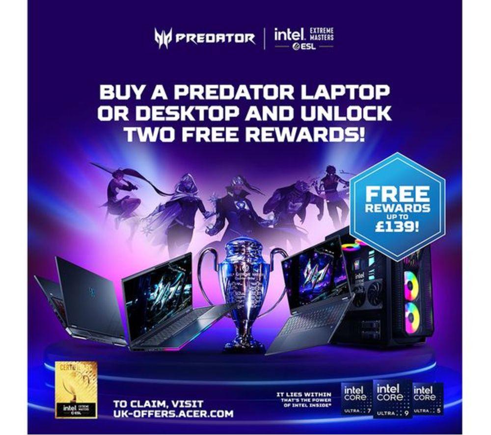 ACER Predator Helios Neo 16 AI 16" Refurbished Gaming Laptop - Intel&reg; Core&trade; Ultra 9, RTX 5070, 1 TB SSD (Very Good Condition) image number 2 of 7