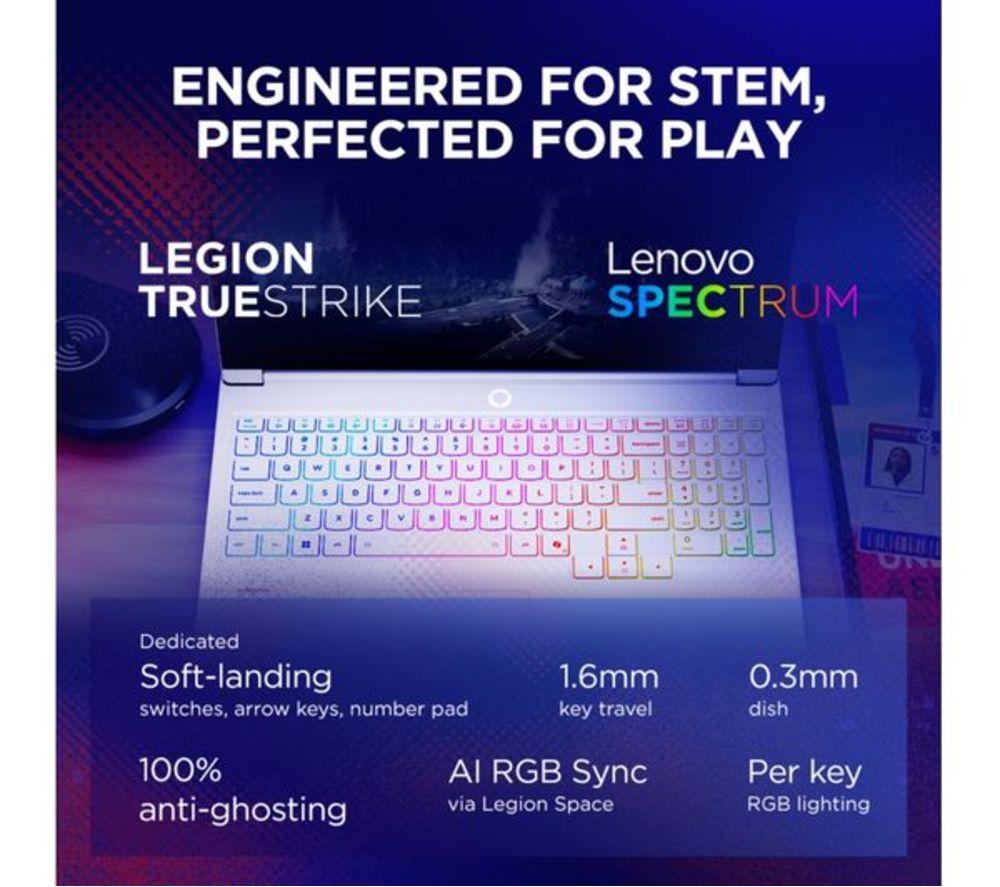 LENOVO Legion 7 16" Refurbished Gaming Laptop - Intel&reg; Core&trade; Ultra 9, RTX 5060, 2 TB SSD (Very Good Condition) image number 19 of 22
