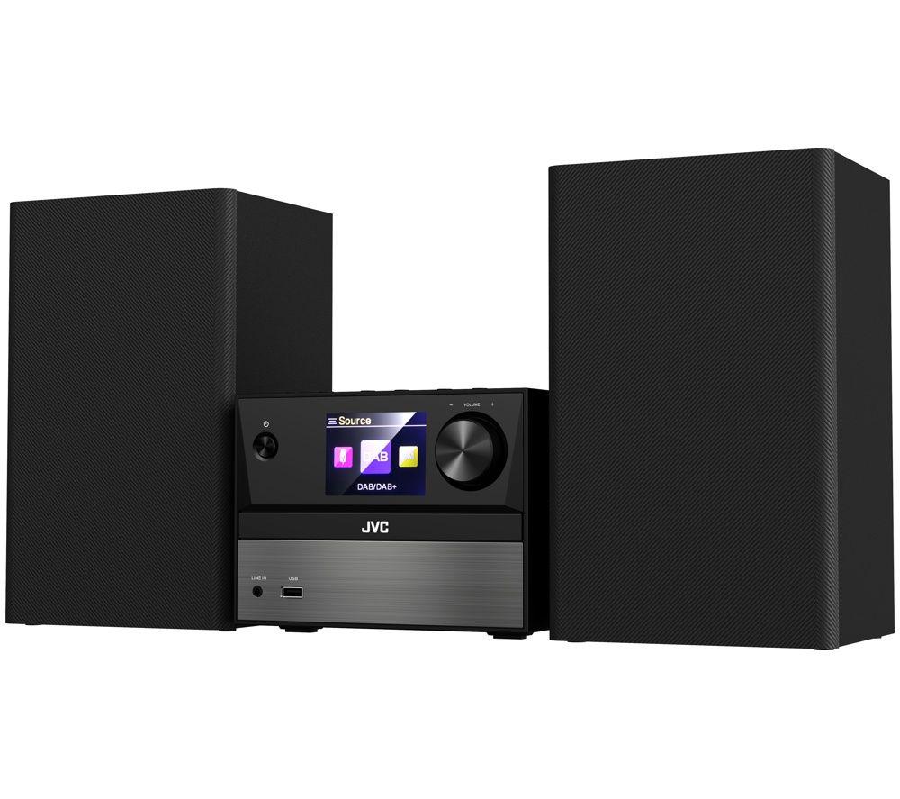 JVC UX-D225B Bluetooth Traditional Hi-Fi System - Gun Metal