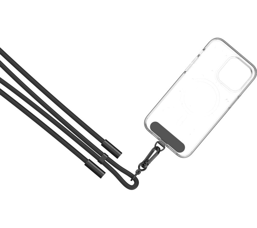 GOJI GCCLYBK26 2-in-1 USB Type-C Cable Crossbody Phone Lanyard - Black image number 3 of 10