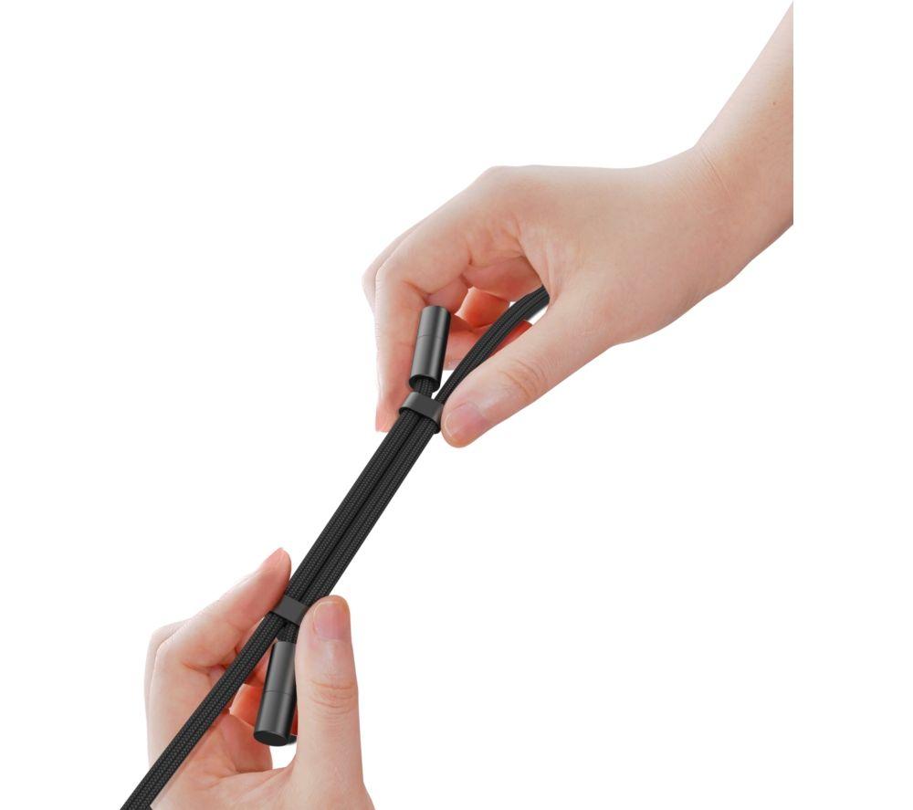 GOJI GCCLYBK26 2-in-1 USB Type-C Cable Crossbody Phone Lanyard - Black image number 9 of 10