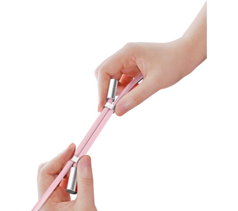 GOJI GCCLYPK26 2-in-1 USB Type-C Cable Crossbody Phone Lanyard - Pink image number 6 of 10