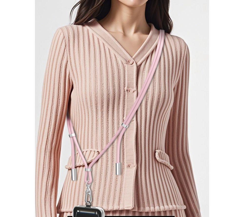 GOJI GCCLYPK26 2-in-1 USB Type-C Cable Crossbody Phone Lanyard - Pink image number 9 of 10
