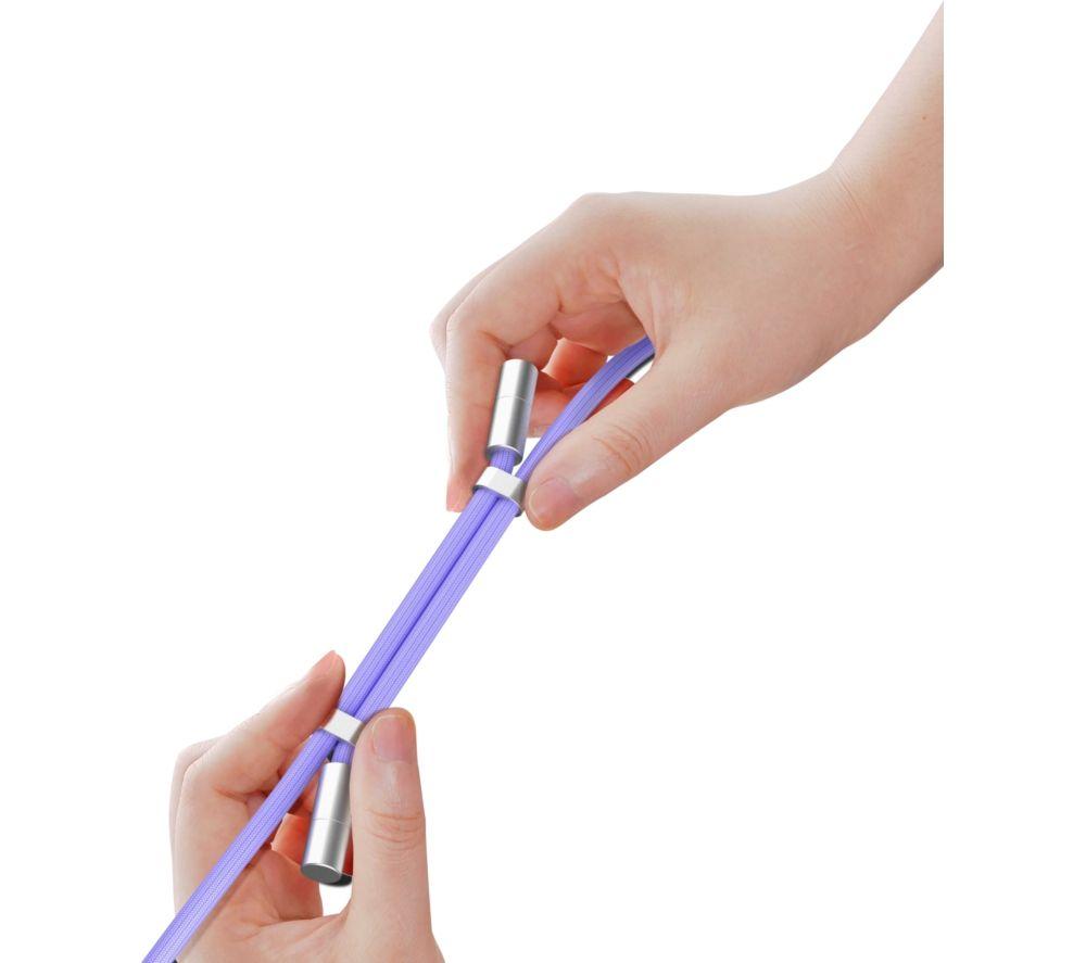 GOJI GCCLYPP26 2-in-1 USB Type-C Cable Crossbody Phone Lanyard - Purple image number 7 of 10