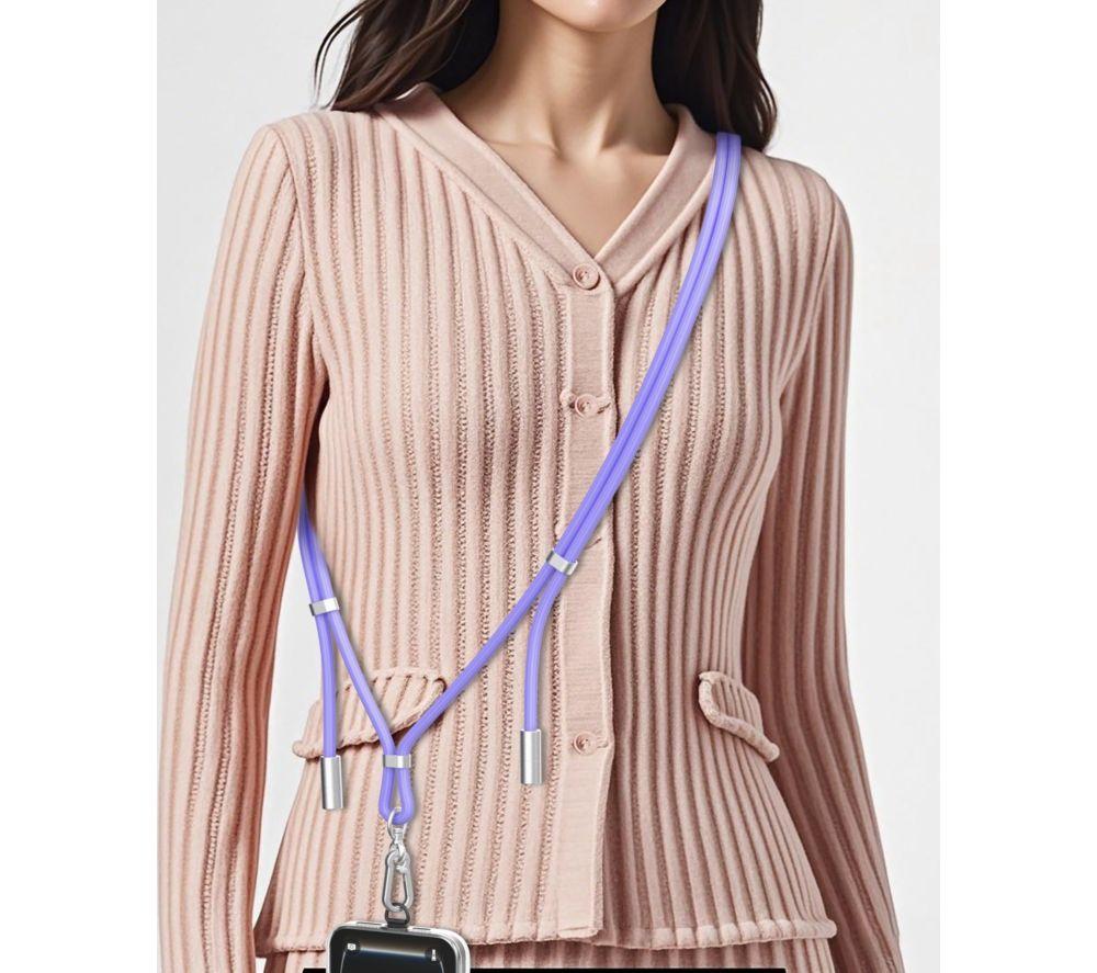 GOJI GCCLYPP26 2-in-1 USB Type-C Cable Crossbody Phone Lanyard - Purple image number 10 of 10