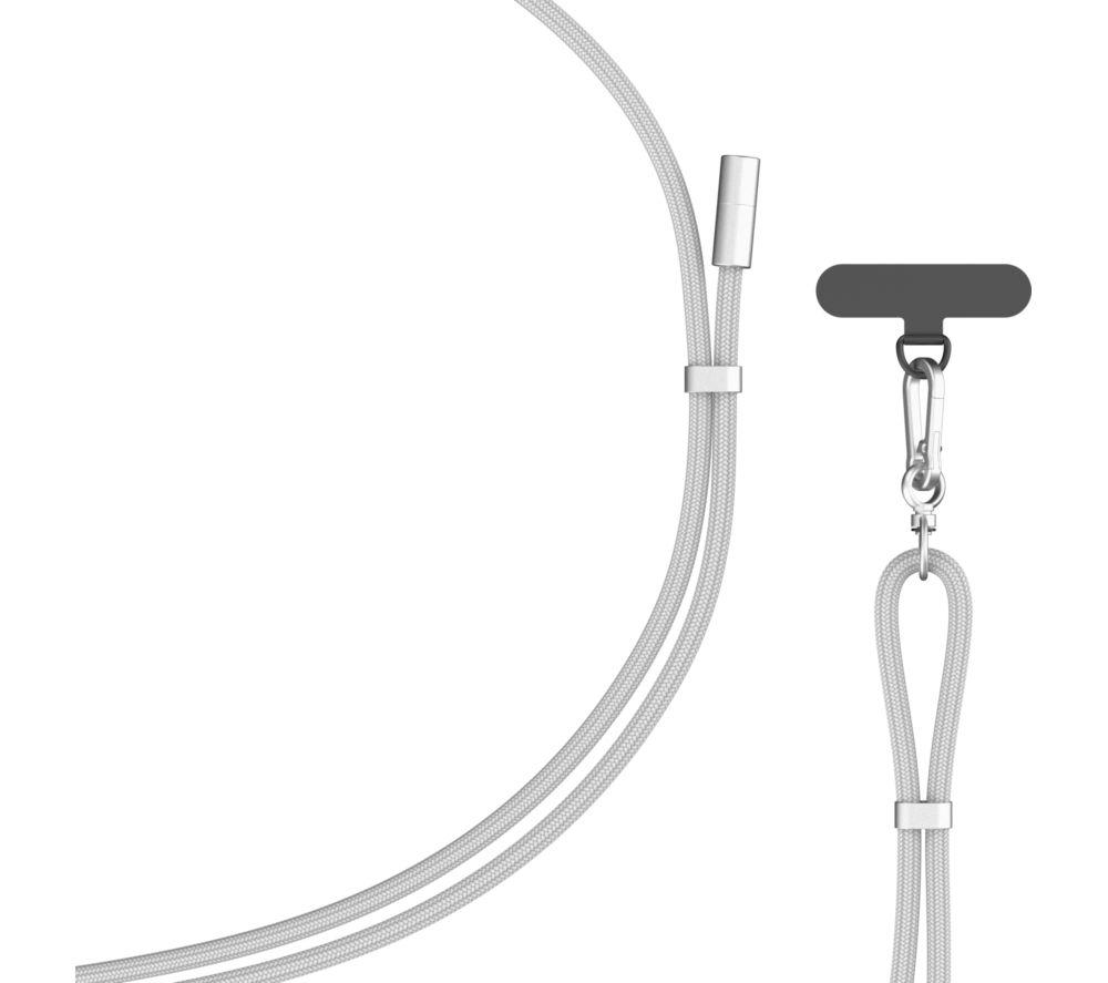 GOJI GCCLYGY26 2-in-1 USB Type-C Cable Crossbody Phone Lanyard - Grey image number 3 of 10