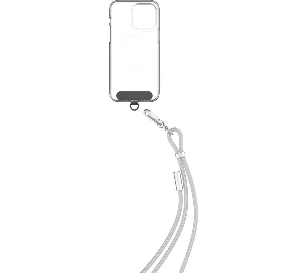 GOJI GCCLYGY26 2-in-1 USB Type-C Cable Crossbody Phone Lanyard - Grey image number 4 of 10