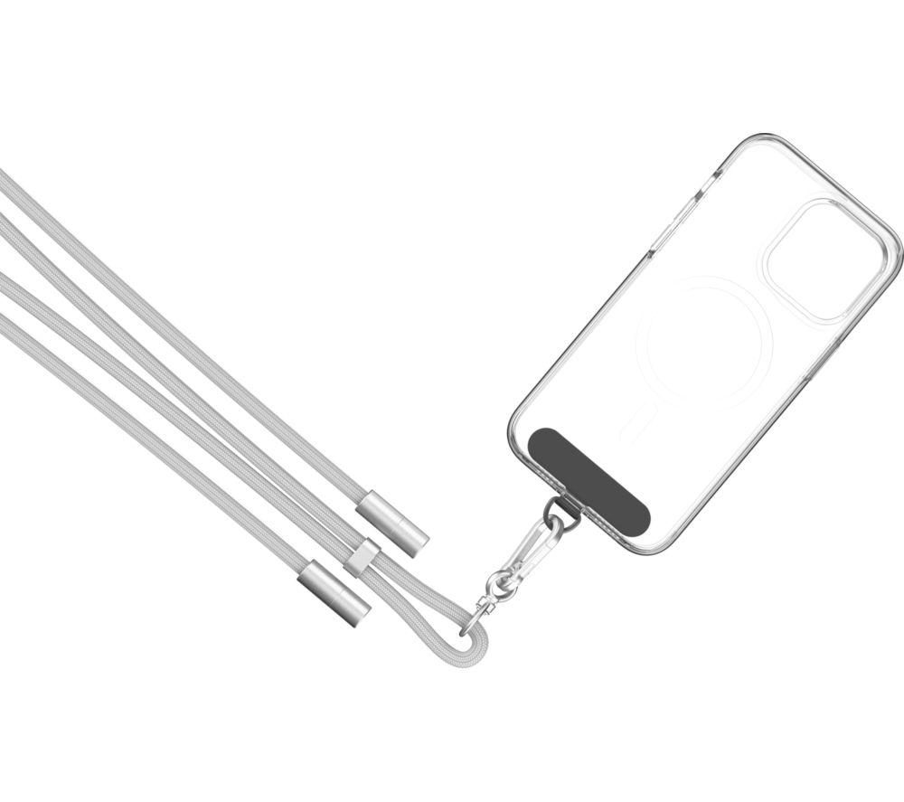 GOJI GCCLYGY26 2-in-1 USB Type-C Cable Crossbody Phone Lanyard - Grey image number 5 of 10