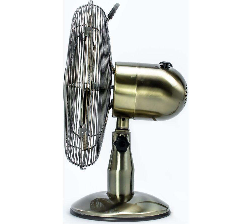 STATUS S12ADESKFAN1PKB Portable 12" Desk Fan - Brass image number 4 of 4