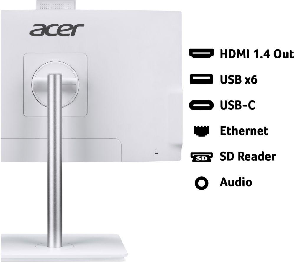 ACER Aspire C27-A 27" All-in-One PC - Intel&reg; Core&trade; 5, 1 TB SSD, White image number 3 of 8