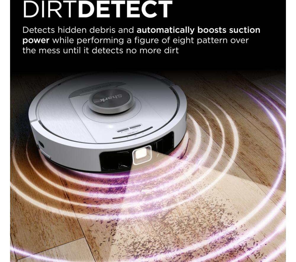 SHARK PowerDetect Self-Empty AV2820VEUKWH Robot Vacuum Cleaner - White image number 2 of 12